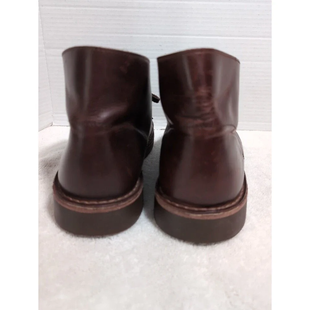 CLARKS BUSHACRE  GENUINE LEATHER CHUKKA BOOTS BROWN MEN'S SIZE 12 VGC